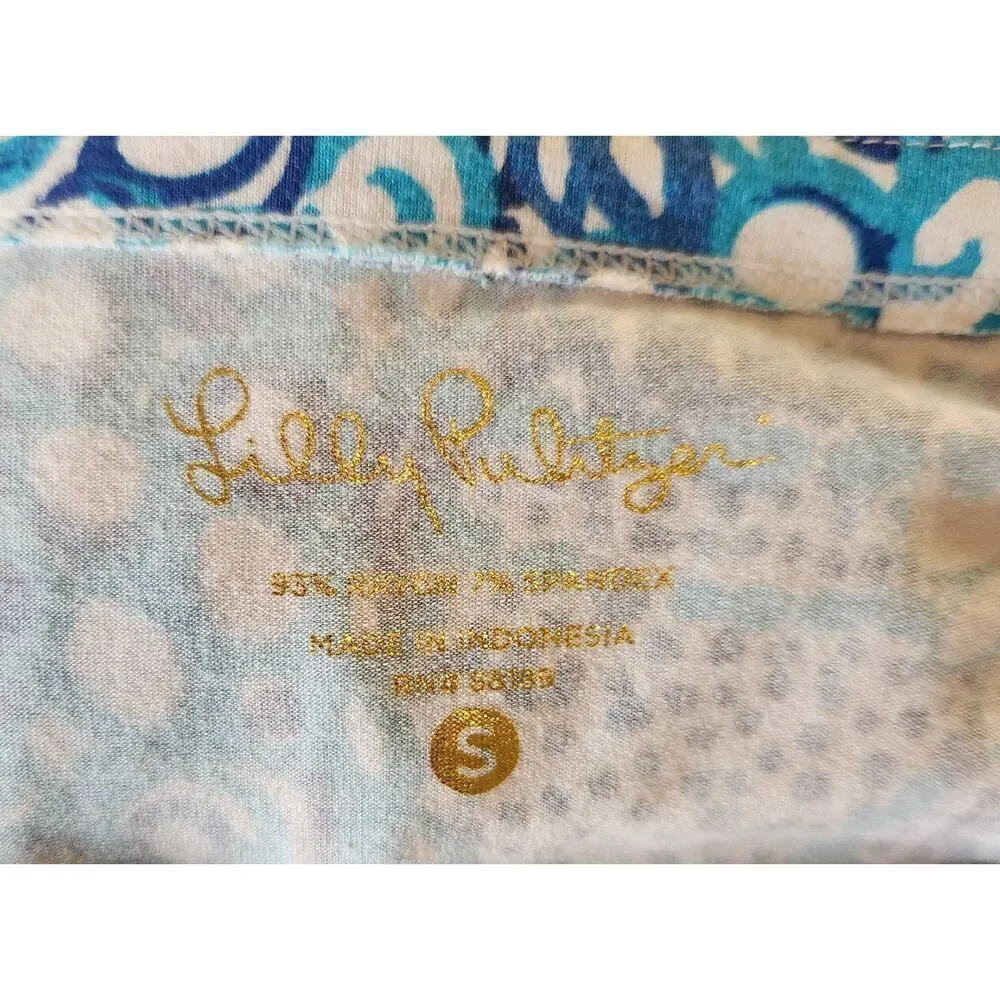 Lilly Pulitzer‎ Sophie 3/4 Sleeve Blue & White Dress Size Small